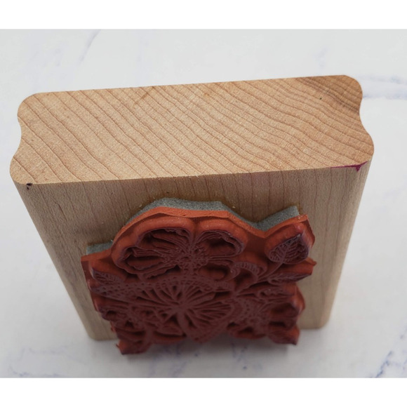 Stampin' Up! Butterfly Garden Flower Field Wood Mounted Rubber Stamp - Picture 2 of 7